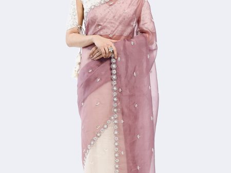 Cutout Organza Saree Supply