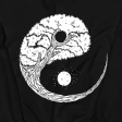 Yinyang Tree Graphic Crop Hoodie Supply