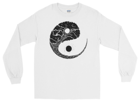 Yinyang Tree Graphic Long Sleeve Tee Discount