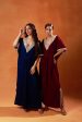 burgundy and elegant navy blue kaftan sets Hot on Sale