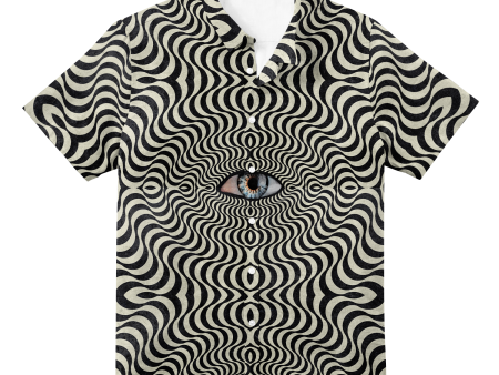 Hypnotic Eye All Over Print Hawaiian Button Up Online now