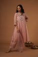 blush pink mukaish embroidered brocade kalidaar kurta set Discount