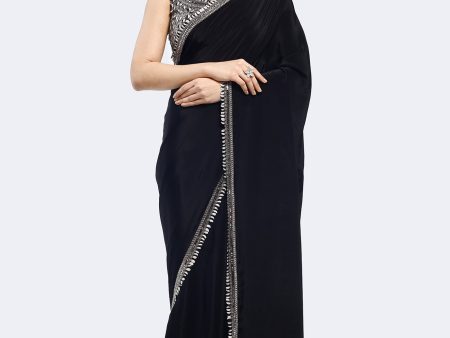 Buta Crepe Saree For Discount