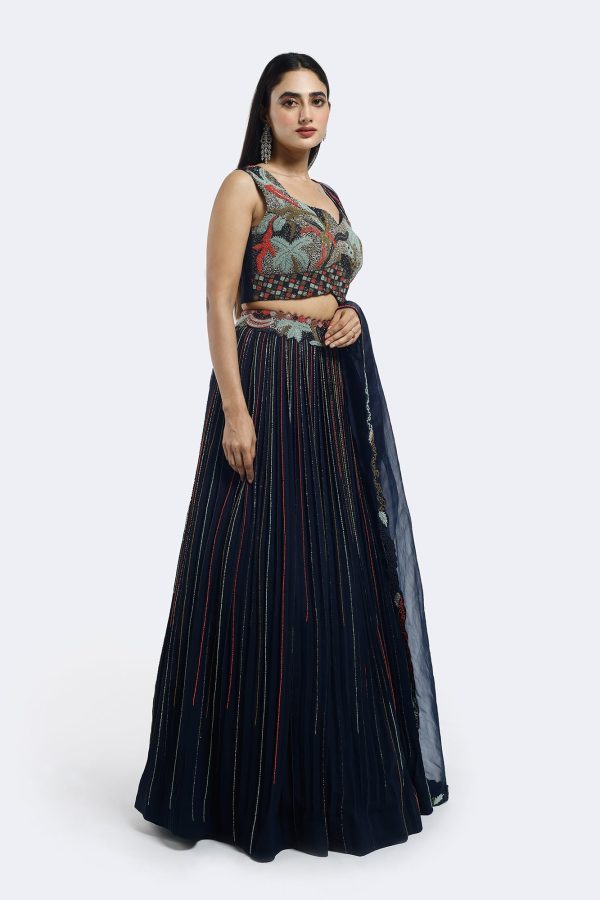 Tropical Embellished Lehenga Set Sale