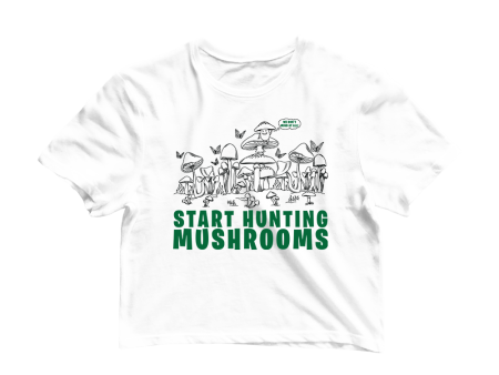 Start Hunting Mushrooms Graphic Crop Tee Discount