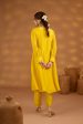 yellow silk embroidered kurta set with dupatta For Discount