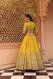 uzma mustard lehenga with blouse and dupatta Hot on Sale