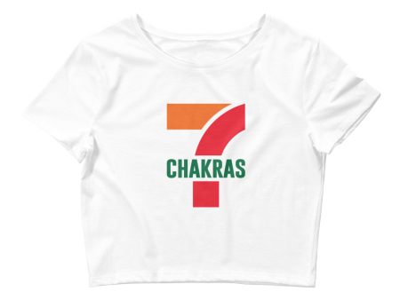 7 Chakras Graphic Crop Tee For Sale