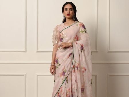 amara printed french chiffon saree For Sale