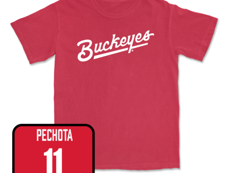 Red Men s Soccer Script Tee  - Luciano Pechota Online