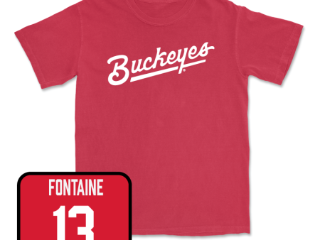 Red Men s Ice Hockey Script Tee  - Gunnarwolfe Fontaine Online now